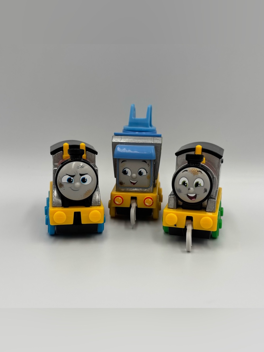 RARE Thomas the Train & Friends Metal Toy Lot- Thomas + Carly the Crane + Percy